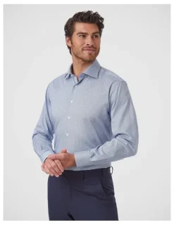 Dom Bagnato Marcell Tailored Fit Shirt In Navy