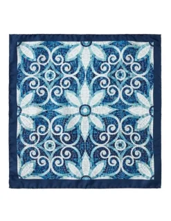 Dom Bagnato Mosiac Silk Pochette In Blue