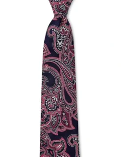 Dom Bagnato Paisley Grande Silk Tie In Bordeaux