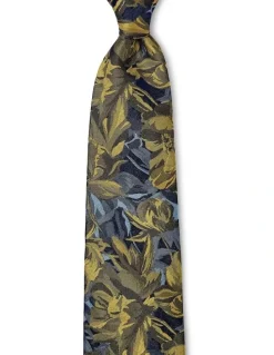 Dom Bagnato Peonia Grande Silk Tie In Yellow