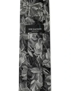 Dom Bagnato Peonia Grande Silk Tie In Black