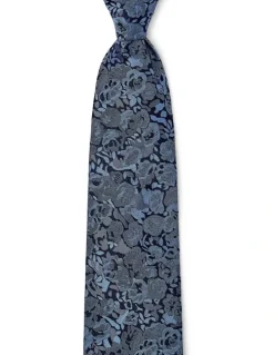 Dom Bagnato Sagoma Fiori Silk Tie In Azure