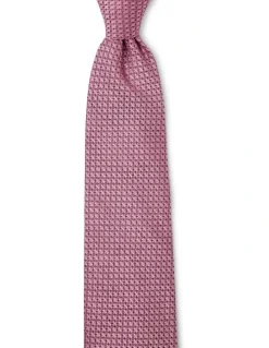 Dom Bagnato Tessuto Di Stelle Silk & Linen Tie In Rose