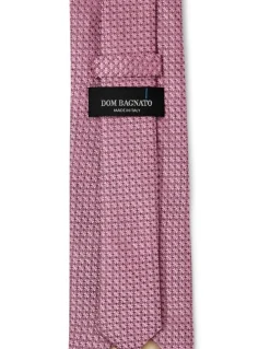 Dom Bagnato Tessuto Di Stelle Silk & Linen Tie In Rose