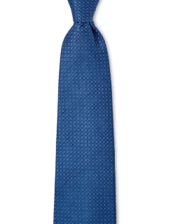 Dom Bagnato Tessuto Di Stelle Silk & Linen Tie In Auzre