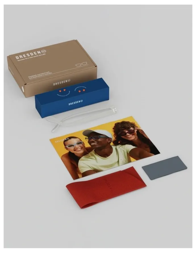 DresdenGO Recycled Blue Light Filter Glasses in Black