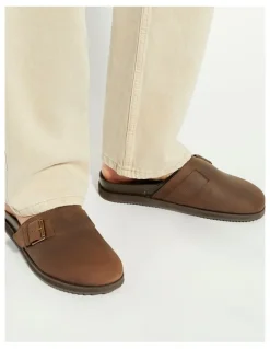 Dune London Baldwin Clog Shoe in Brown