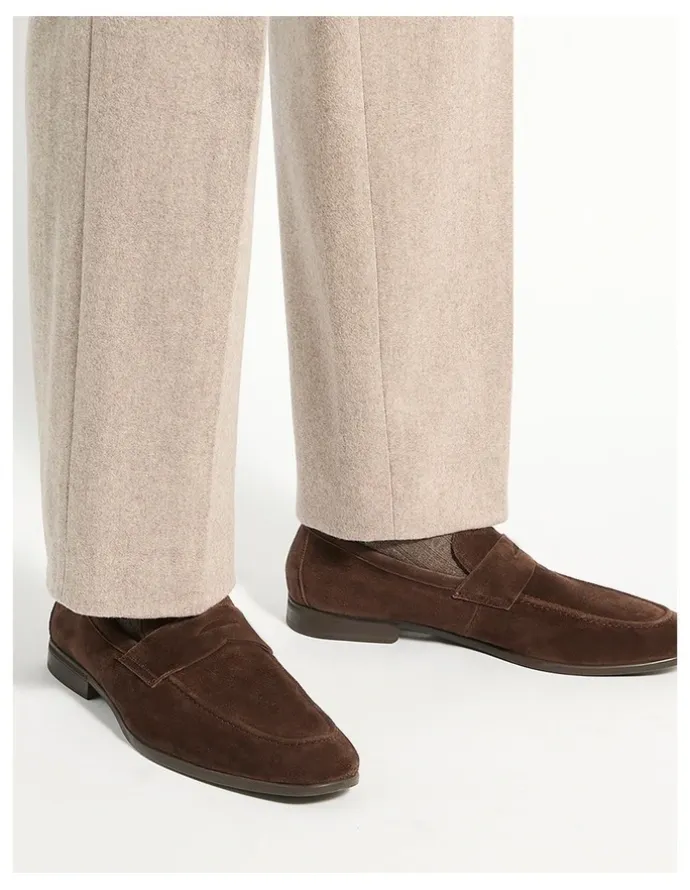 Dune London Barclays Suede Loafer in Brown