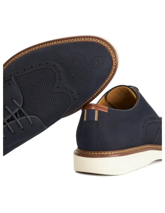 Dune London Benidictus Lace-Up Shoe in Navy