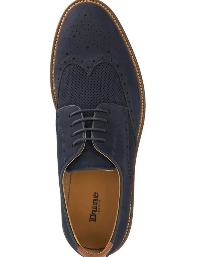 Dune London Benidictus Lace-Up Shoe in Navy