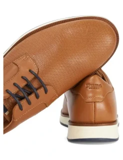 Dune London Bow Lace-Up Shoe in Tan