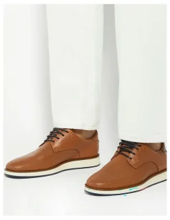 Dune London Bow Lace-Up Shoe in Tan