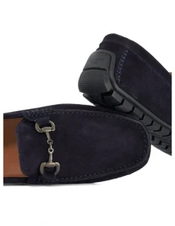 Dune London Brackon Moccasion Loafers in Navy
