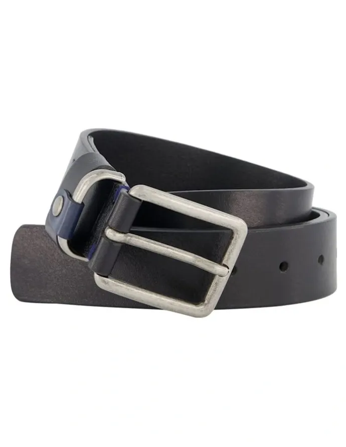Dune London Ornwell Leather Belt in Black