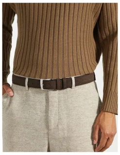 Dune London Osdlt Suede Belt in Brown