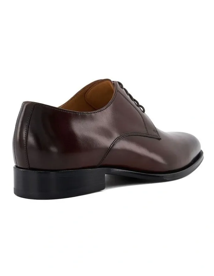 Dune London Salisbury Derby Shoe in Dark Brown