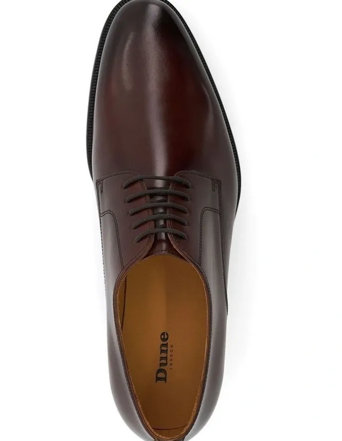 Dune London Salisbury Derby Shoe in Dark Brown