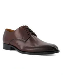 Dune London Salisbury Derby Shoe in Dark Brown
