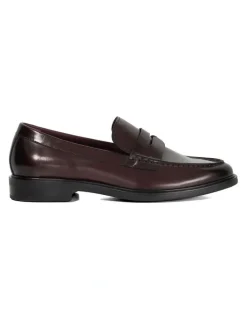 Dune London Sascha Loafer in Burgundy