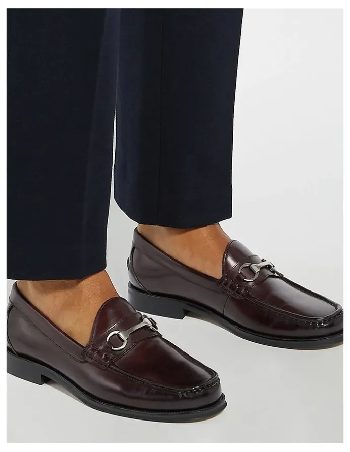Dune London Simmi Loafer in Burgundy