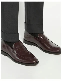 Dune London Surrey Loafer in Bordo