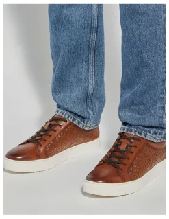 Dune London Tj Woven Trainer Shoes in Brown
