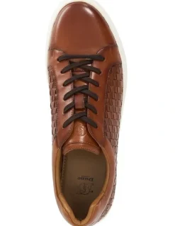 Dune London Tj Woven Trainer Shoes in Brown