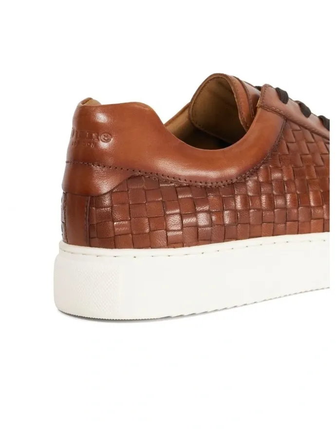Dune London Tj Woven Trainer Shoes in Brown