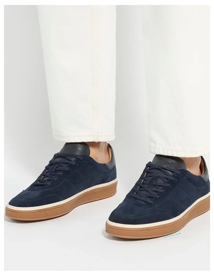 Dune London Tony Trainer Shoes in Navy