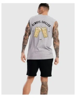 DVNT Always Chilled Tank in Grey Marle