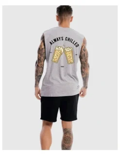DVNT Always Chilled Tank in Grey Marle