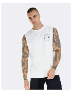 DVNT Counter-Culture Badge Tank in White