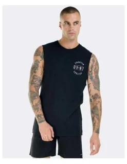 DVNT Counter-Culture Badge Tank in Black