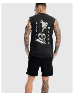 DVNT Lost Minds Tank in Charcoal