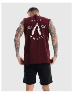 DVNT Rough Cuts Tank in Burgundy