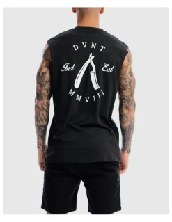 DVNT Rough Cuts Tank in Charcoal