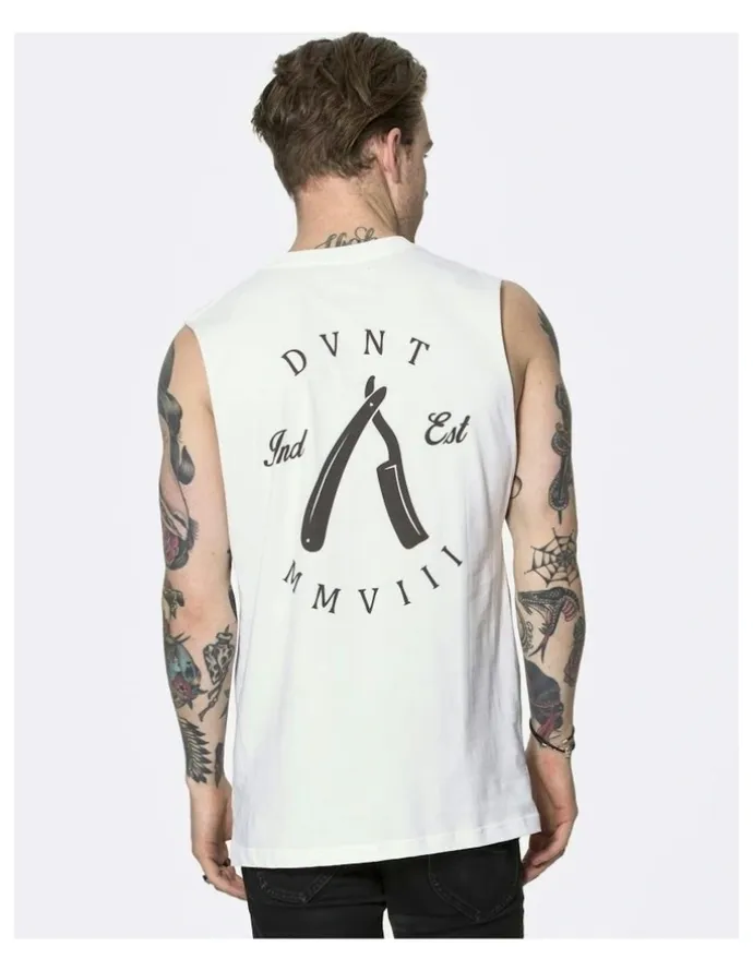DVNT Rough Cuts Tank in White