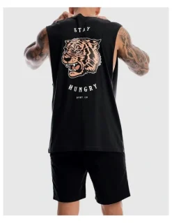 DVNT Stay Hungry Tank in Charcoal