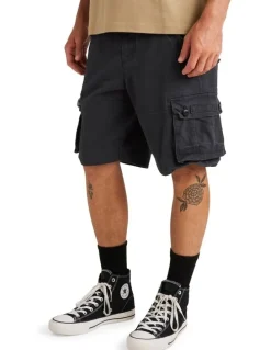 Element Source Cargo Shorts in Black