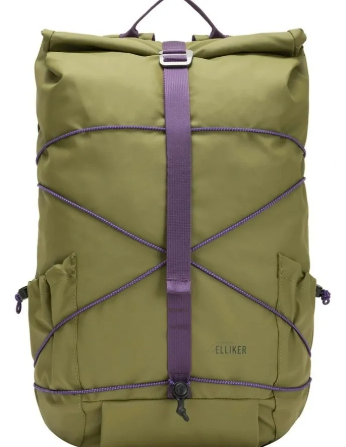 Elliker Dayle Roll Top Backpack 21/25L in Green
