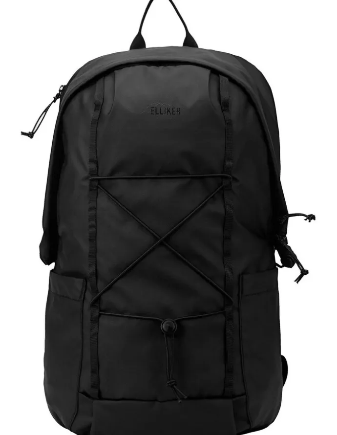 Elliker Kiln Hooded Zip Top Backpack 22L in Black