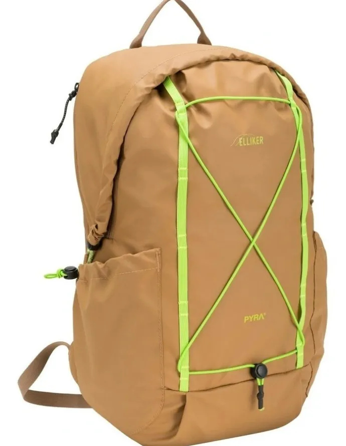Elliker Kiln Hooded Zip Top Backpack 22L in Brown