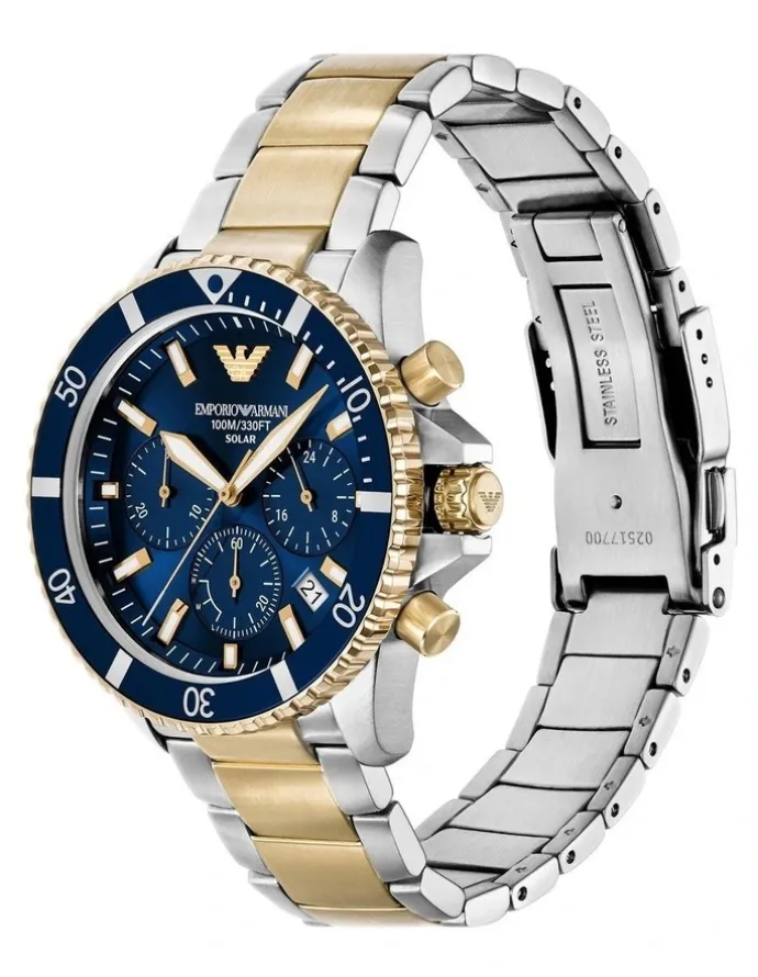 Emporio Armani AR11740 World Explorer Chronograph Watch in Silver