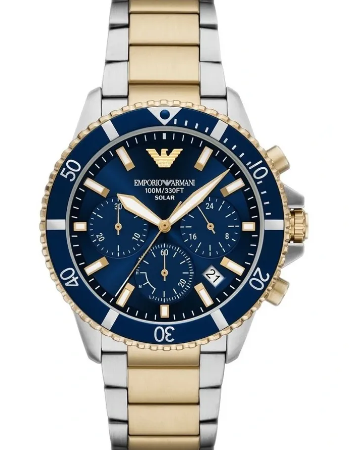 Emporio Armani AR11740 World Explorer Chronograph Watch in Silver