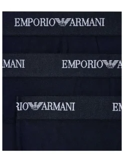 Emporio Armani Core Logo Briefs 3 Pack in Navy