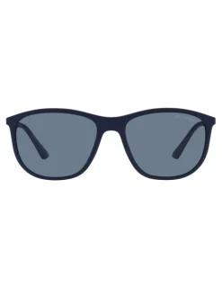 Emporio Armani EA4201 Polarised Sunglasses in Blue