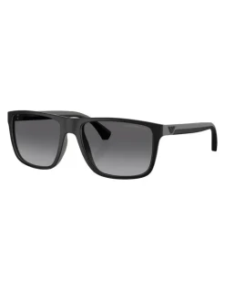 Emporio Armani Injected Polarised EA4033 Sunglasses in Black
