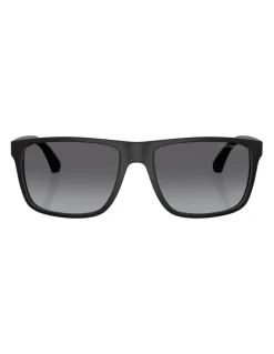 Emporio Armani Injected Polarised EA4033 Sunglasses in Black