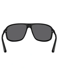 Emporio Armani Injected Polarised Sunglasses in Black
