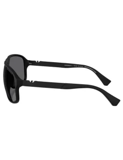 Emporio Armani Injected Polarised Sunglasses in Black